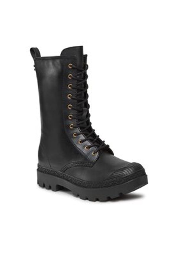 Coach Botki Tasha Leather Boot CN100 Czarny. Kolor: czarny. Materiał: skóra