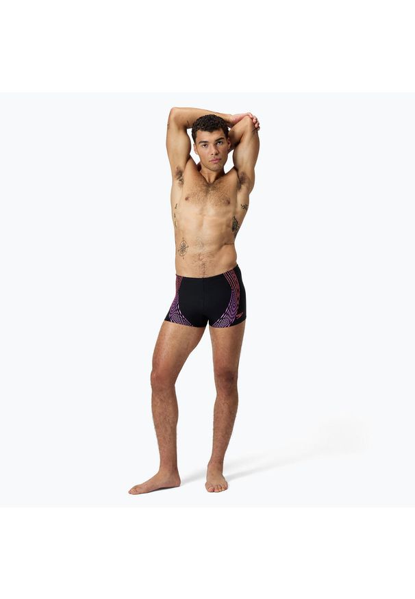 Kąpielówki męskie Speedo Duo Logo Print Aquashort. Kolor: czarny. Wzór: nadruk