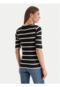 TOMMY HILFIGER - Tommy Hilfiger T-Shirt WW0WW47308 Czarny Slim Fit. Kolor: czarny. Materiał: wiskoza #3