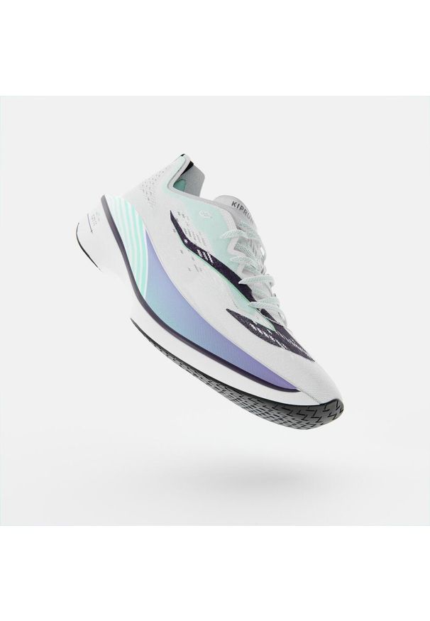 KIPRUN - Buty do biegania damskie Kiprun KD900X LD. Kolor: zielony, biały, wielokolorowy. Materiał: mesh. Szerokość cholewki: normalna. Sport: bieganie
