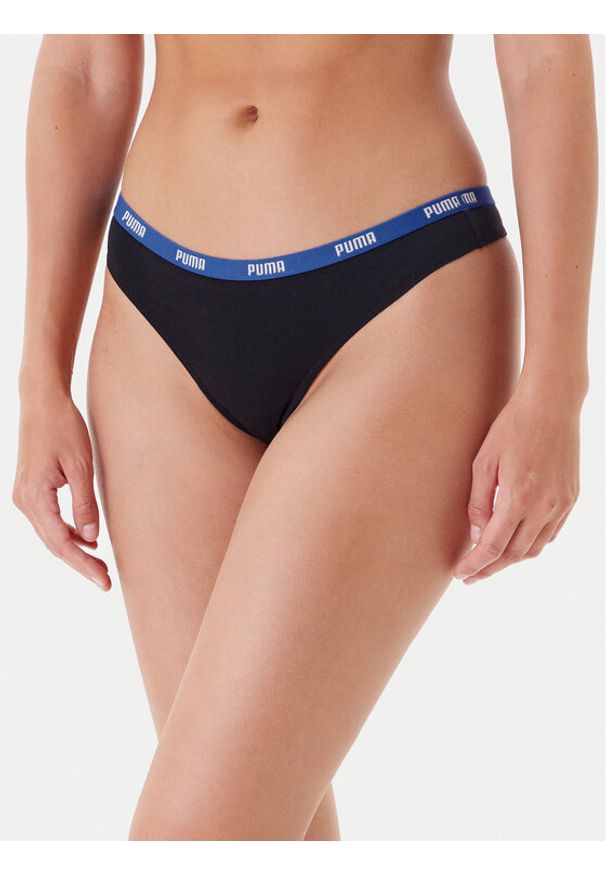Puma Komplet 3 par stringów 907590 Czarny. Kolor: czarny. Materiał: bawełna