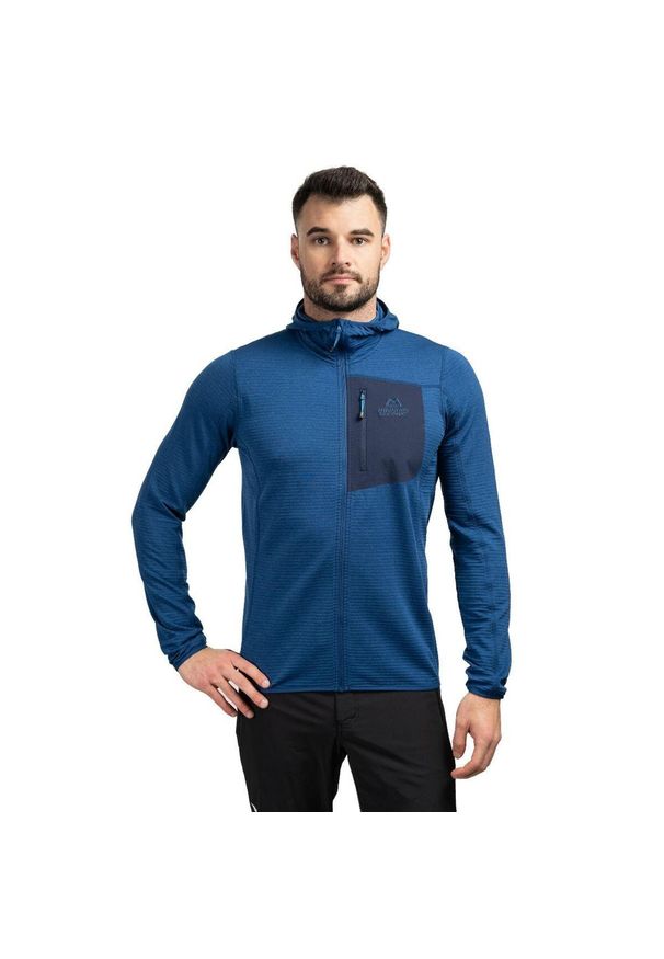 MOUNTAIN EQUIPMENT - Bluza trekkingowa męska Lumiko Hooded. Typ kołnierza: kaptur. Kolor: niebieski
