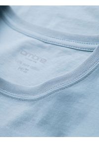 Ombre Clothing - T-shirt męski klasyczny bawełniany BASIC - jasnoniebieski V19 OM-TSBS-0236 - XXL. Okazja: na co dzień. Kolor: niebieski. Materiał: bawełna. Styl: klasyczny #7