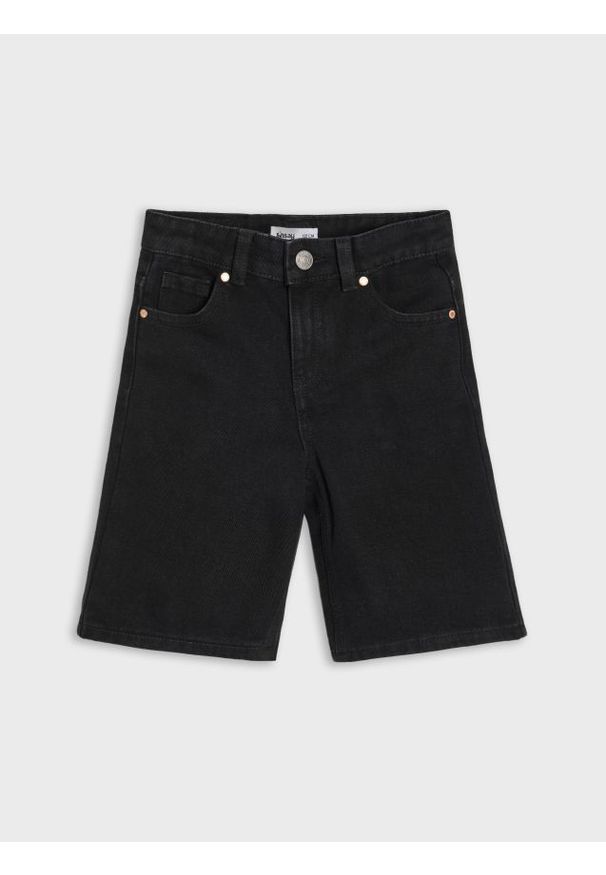 Sinsay - Szorty straight - czarny. Kolor: czarny