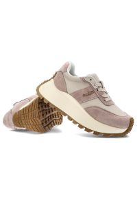 Beżowe Sneakersy Filippo Modne Skórzane Obuwie Damskie. Okazja: na co dzień, na spacer. Zapięcie: sznurówki. Kolor: beżowy. Materiał: skóra. Styl: klasyczny, wizytowy, casual #5