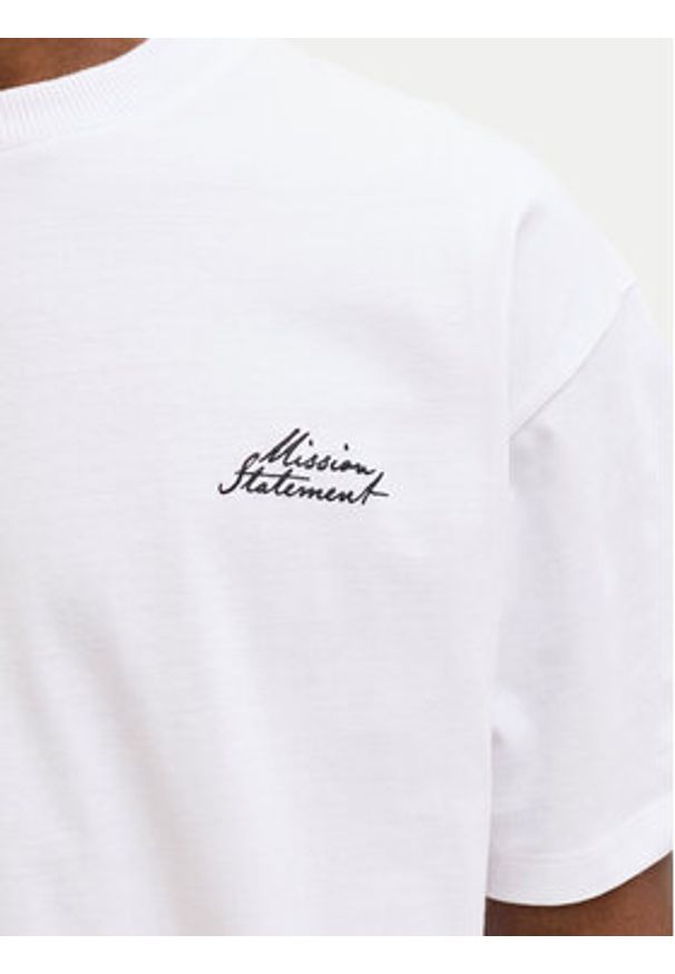 Jack & Jones T-Shirt Dust 12292982 Biały Loose Fit. Kolor: biały. Materiał: bawełna