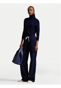Polo Ralph Lauren Spodnie dresowe 211977959001 Granatowy Wide Leg. Kolor: niebieski. Materiał: bawełna #5