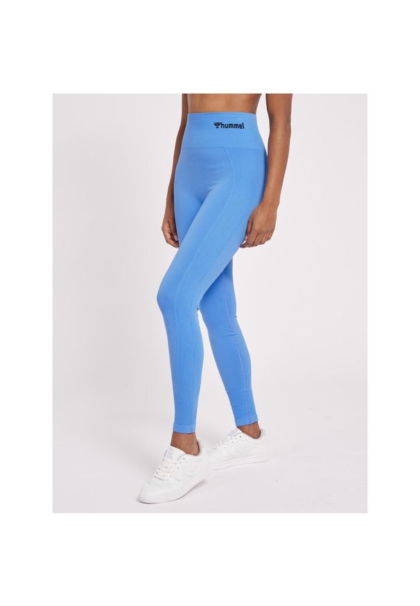 Damskie wysokie legginsy Hummel TIF. Kolor: niebieski. Materiał: tkanina