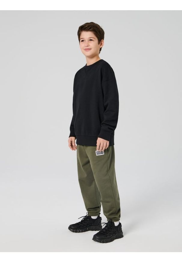 Sinsay - Bluza crewneck - czarny. Kolor: czarny