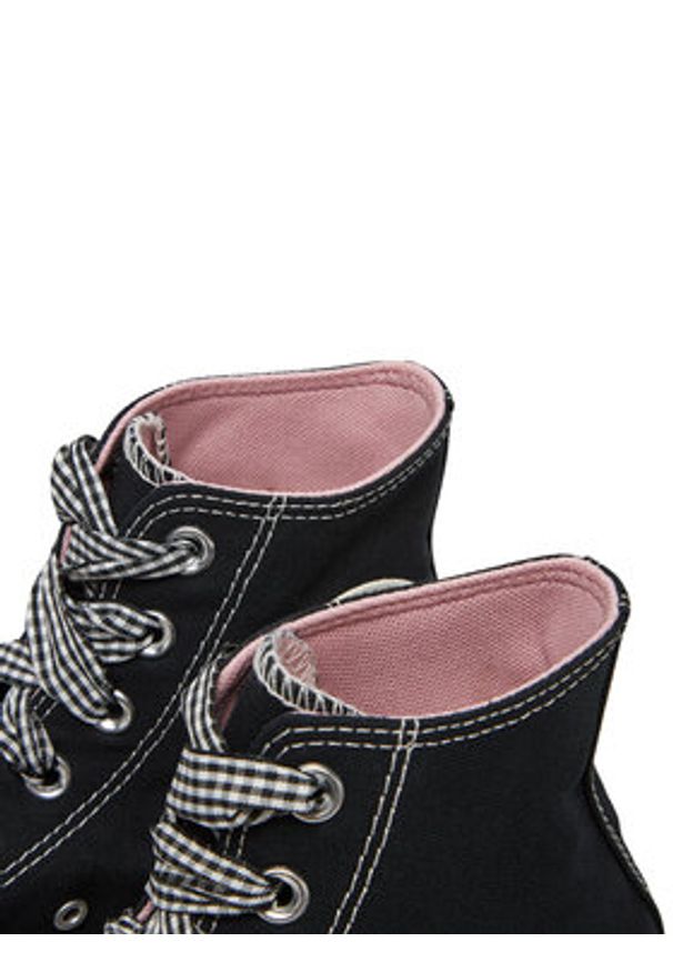 Converse Trampki Chuck Taylor All Star Gingham A13661C Czarny. Kolor: czarny. Materiał: materiał