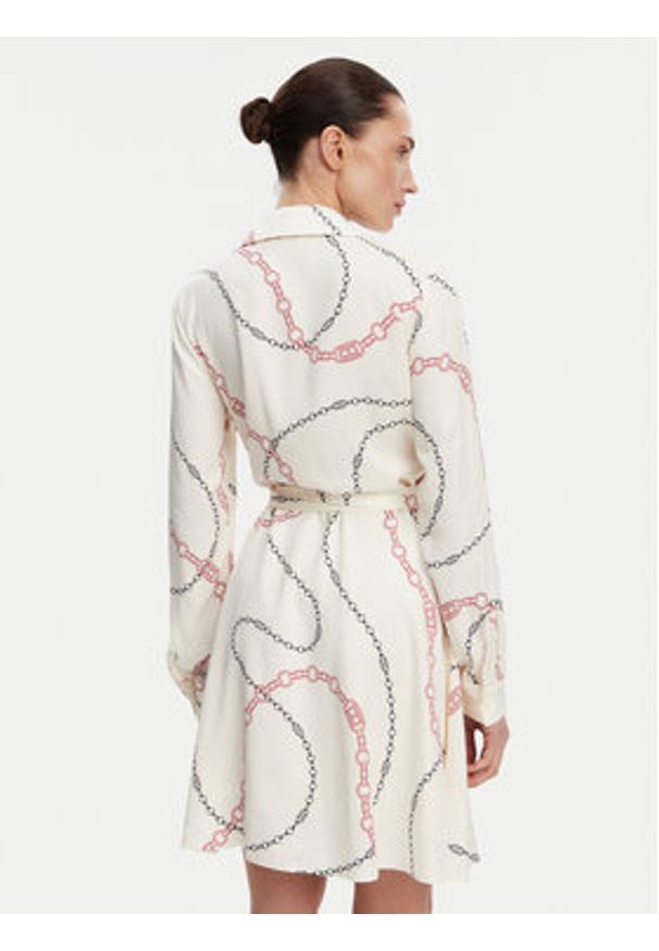 TOMMY HILFIGER - Tommy Hilfiger Sukienka koktajlowa WW0WW44664 Biały Regular Fit. Kolor: biały. Materiał: wiskoza. Styl: wizytowy