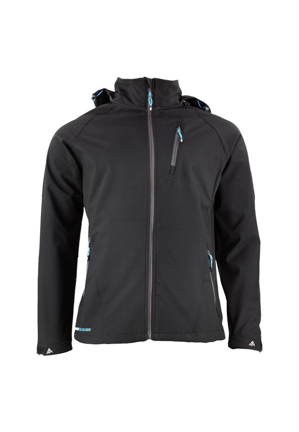 PEAK MOUNTAIN - Kurtka Peak Mountain Softshell. Kolor: czarny. Materiał: softshell