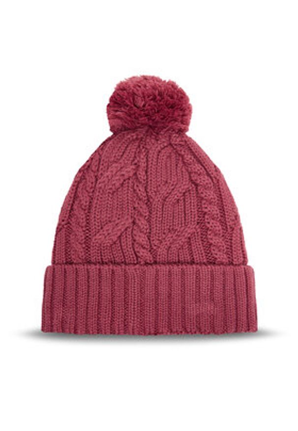 Jack Wolfskin Czapka Pompom 1905092 Fioletowy. Kolor: fioletowy. Materiał: wełna, materiał