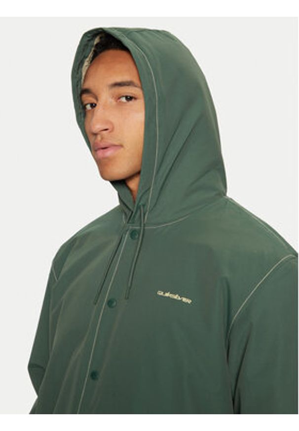 Quiksilver Kurtka przejściowa Rain Cloud EQYJK04110 Zielony Regular Fit. Kolor: zielony. Materiał: bawełna