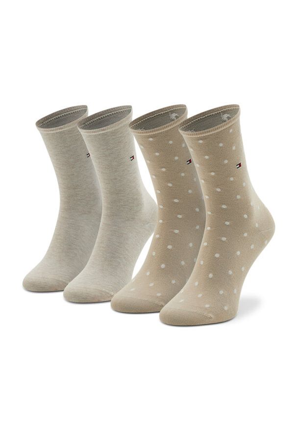 TOMMY HILFIGER - Tommy Hilfiger Skarpety długie 100001493 Beżowy. Kolor: beżowy. Materiał: materiał