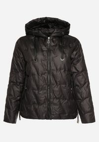 Born2be - Czarna Pikowana Kurtka Wiatrówka z Kapturem i Wsuwanymi Kieszeniami Dairel. Okazja: na co dzień, na spacer. Typ kołnierza: kaptur. Kolekcja: plus size. Kolor: czarny. Materiał: tkanina, jeans. Styl: casual, elegancki #6