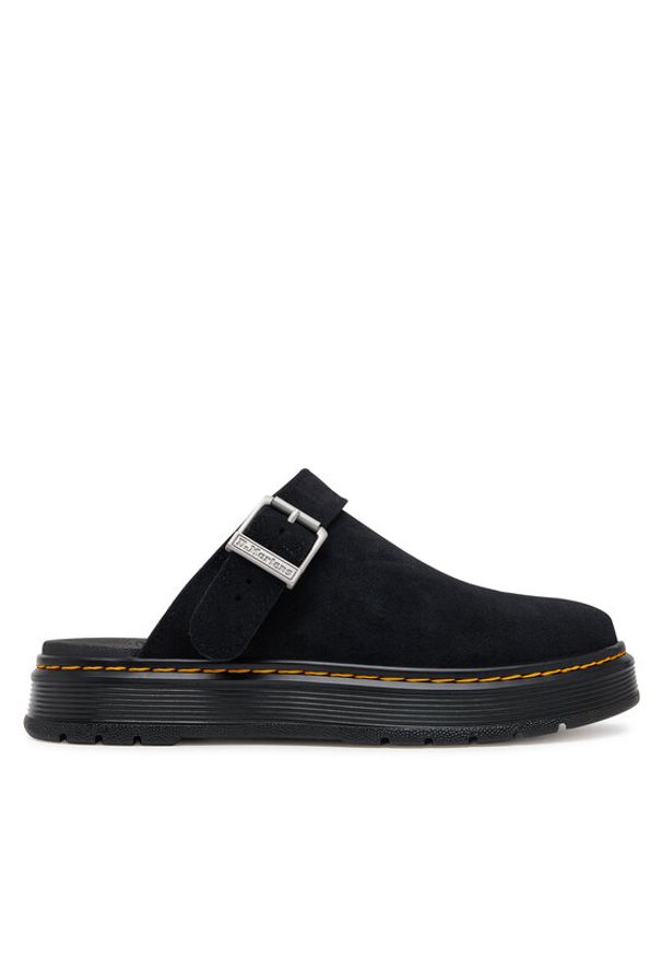Dr. Martens Klapki Brookline DM40666001 Czarny. Kolor: czarny. Materiał: zamsz, skóra