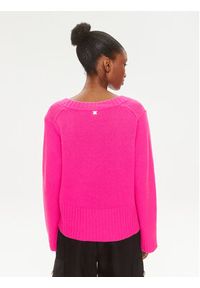 Pinko Sweter Salmone 102245 A1CH Różowy Regular Fit. Kolor: różowy. Materiał: wełna #4