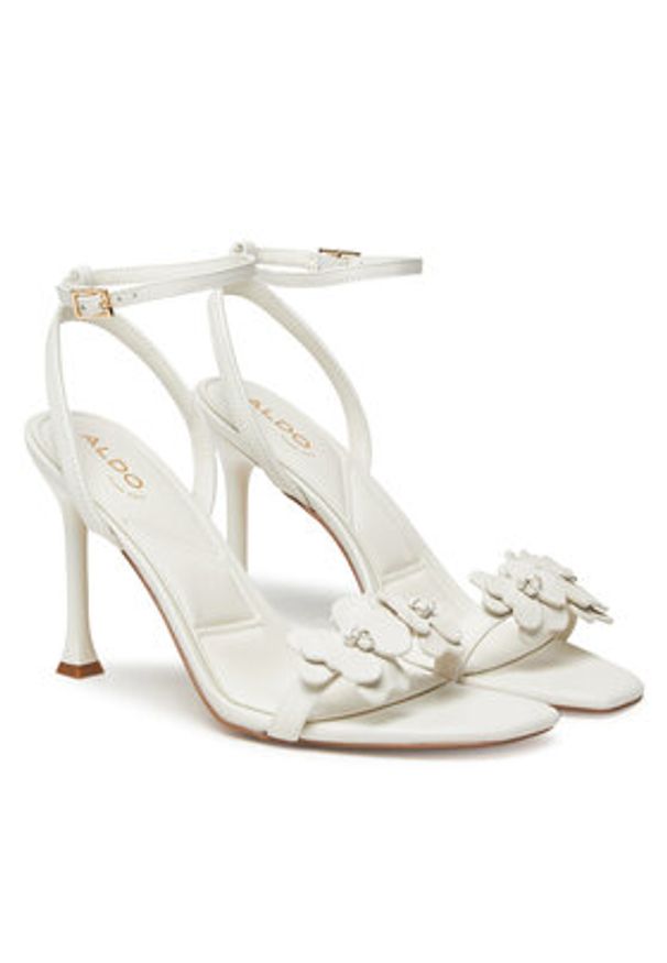 Aldo Sandały Daisylily 13965245 Biały. Kolor: biały. Materiał: skóra