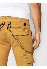 Alpha Industries Spodnie materiałowe Utility 128202 Brązowy Slim Fit. Kolor: brązowy. Materiał: bawełna, materiał #3