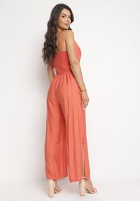 Born2be - Pomarańczowy Kombinezon na Cienkich Ramiączkach z Kieszeniami Zindia. Kolor: pomarańczowy. Długość rękawa: na ramiączkach #5