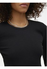 Vero Moda Bluzka Chloe 10306897 Czarny Slim Fit. Kolor: czarny. Materiał: bawełna #3