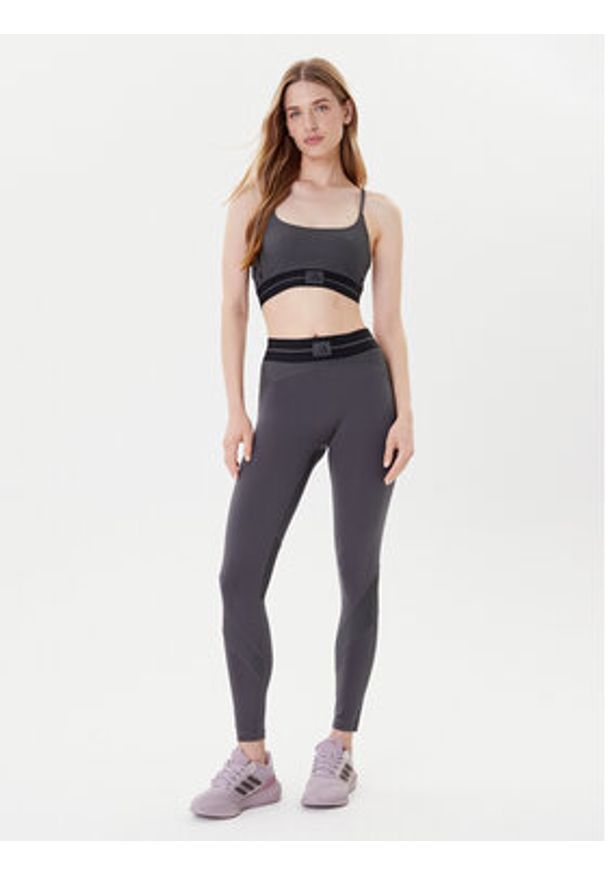 Adidas - adidas Legginsy Hyperglam JN2651 Szary Slim Fit. Kolor: szary. Materiał: syntetyk