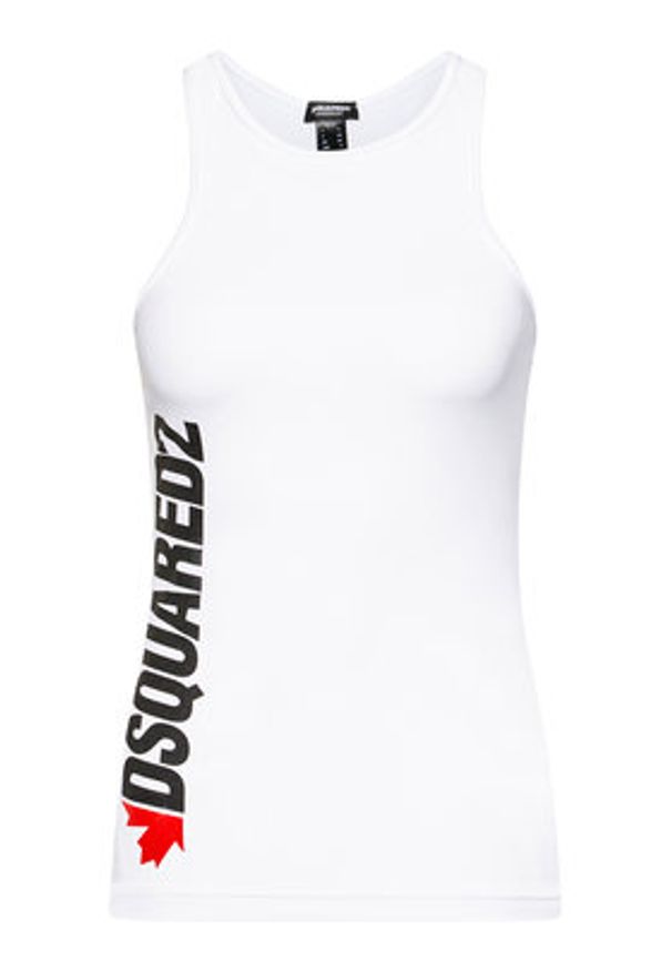 Dsquared2 Underwear Top D8D203480 Biały Slim Fit. Kolor: biały. Materiał: bawełna