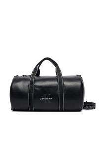 Calvin Klein Torba Bold Logo Webbing Weekender LV04D3461G Czarny. Kolor: czarny. Materiał: skóra #1