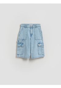 Reserved - Jeansowe szorty - niebieski. Kolor: niebieski. Materiał: jeans #1
