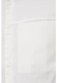 Calvin Klein Koszula bawełniana męska kolor kremowy slim z kołnierzykiem klasycznym. Typ kołnierza: kołnierzyk klasyczny. Kolor: beżowy. Materiał: bawełna. Wzór: gładki. Styl: klasyczny #4