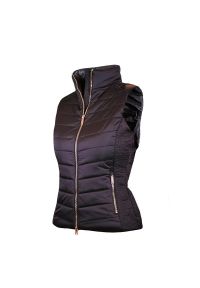 EQUESTRIAN STOCKHOLM - Damska kurtka bez rękawów Equestrian Stockholm. Kolor: brązowy. Materiał: puch. Długość rękawa: bez rękawów. Styl: sportowy #1