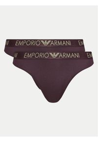 Emporio Armani Underwear Komplet 2 par stringów 163333 4F235 05093 Fioletowy. Kolor: fioletowy. Materiał: syntetyk