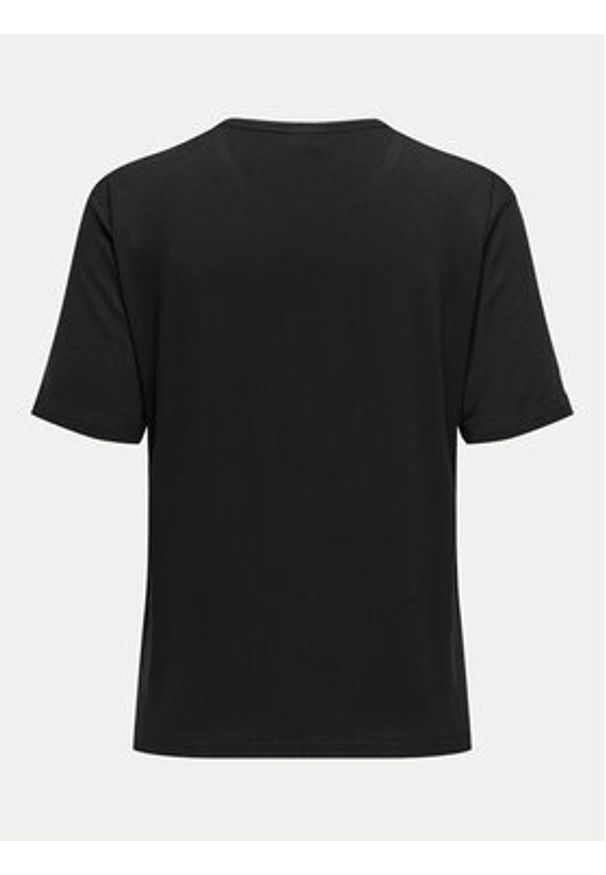 JDY T-Shirt Mila 15330819 Czarny Regular Fit. Kolor: czarny. Materiał: wiskoza