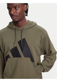 Adidas - adidas Bluza Essentials Big Logo JE8892 Khaki Regular Fit. Kolor: brązowy. Materiał: bawełna #5