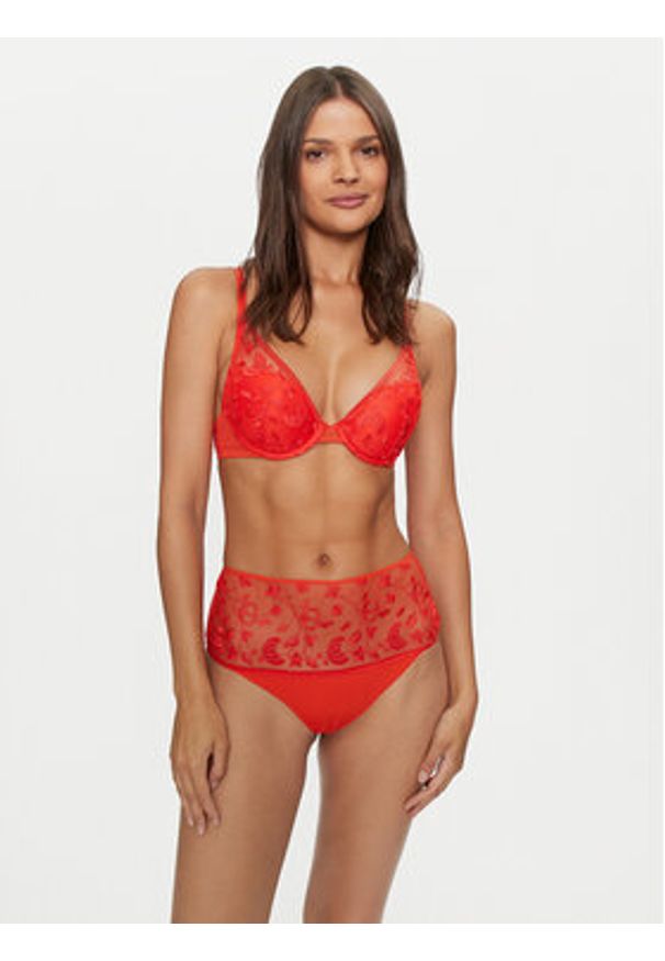 Chantelle Biustonosz push-up Philter C22CNR Pomarańczowy. Kolor: pomarańczowy. Materiał: syntetyk. Rodzaj stanika: push-up