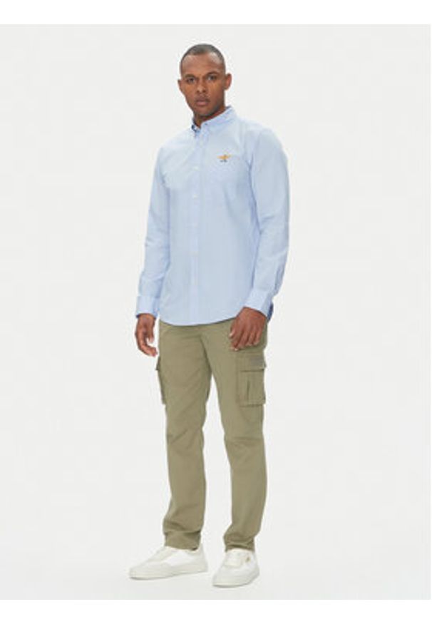Aeronautica Militare Spodnie materiałowe 251PA1329CT2443 Khaki Regular Fit. Kolor: brązowy. Materiał: bawełna