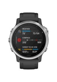 Zegarek sportowy GARMIN Fenix 6S Srebrno-czarny. Kolor: srebrny, czarny, wielokolorowy. Styl: sportowy #1