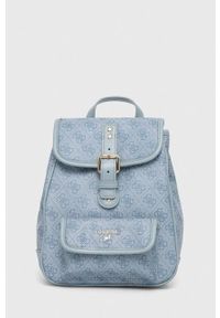Guess plecak Girl kolor niebieski mały wzorzysty. Kolor: niebieski