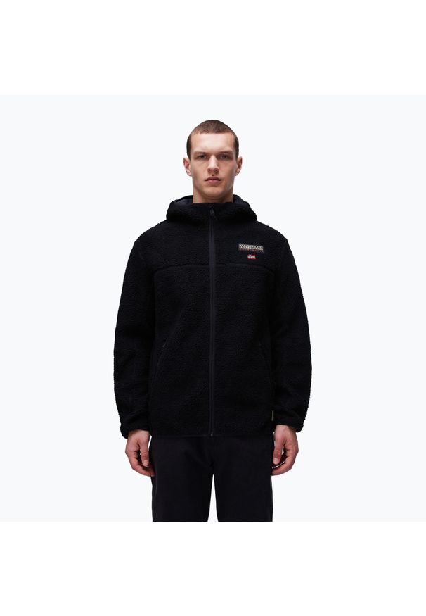 Bluza męska Napapijri T-Tynik Full Zip Hooded. Kolor: czarny