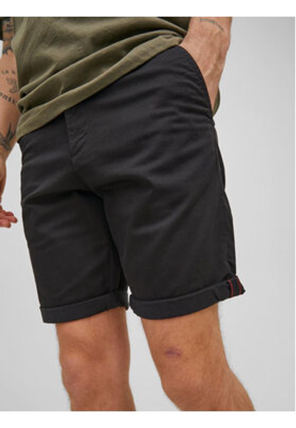 Jack & Jones Szorty materiałowe Bowie 12165604 Czarny Regular Fit. Kolor: czarny. Materiał: materiał, bawełna