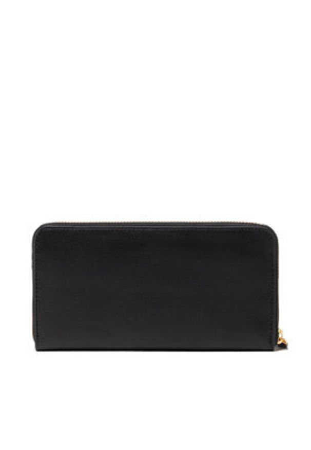 Lauren Ralph Lauren - LAUREN RALPH LAUREN Portfel Zip Cont Wlt 432876730003 Czarny. Kolor: czarny. Materiał: skóra