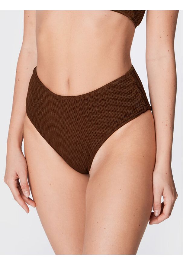 Seafolly Dół od bikini Sea Dive 40586-861 Brązowy. Kolor: brązowy. Materiał: syntetyk