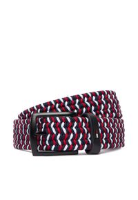 TOMMY HILFIGER - Tommy Hilfiger Pasek Męski Denton Elastic 3.5 AM0AM13946 Kolorowy. Materiał: materiał. Wzór: kolorowy #1