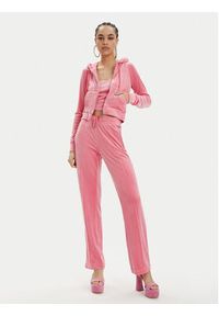 Juicy Couture Bluza Madison JCWA122001 Różowy Slim Fit. Kolor: różowy. Materiał: syntetyk #2