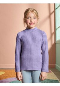 Sinsay - Sweter w prążki - różowy. Kolor: różowy. Wzór: prążki