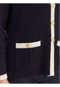 Luisa Spagnoli Kardigan Meridien 100357 Granatowy Regular Fit. Kolor: niebieski. Materiał: wełna #3