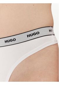 Hugo - HUGO Komplet 3 par stringów 50480150 Biały. Kolor: biały. Materiał: bawełna #7