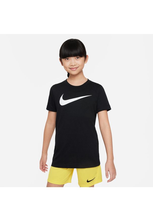 Koszulka z krótkim rękawem Nike CW6941 010 Czarny. Kolor: wielokolorowy. Materiał: bawełna, poliester. Długość rękawa: krótki rękaw. Technologia: Dri-Fit (Nike). Długość: krótkie. Sport: piłka nożna