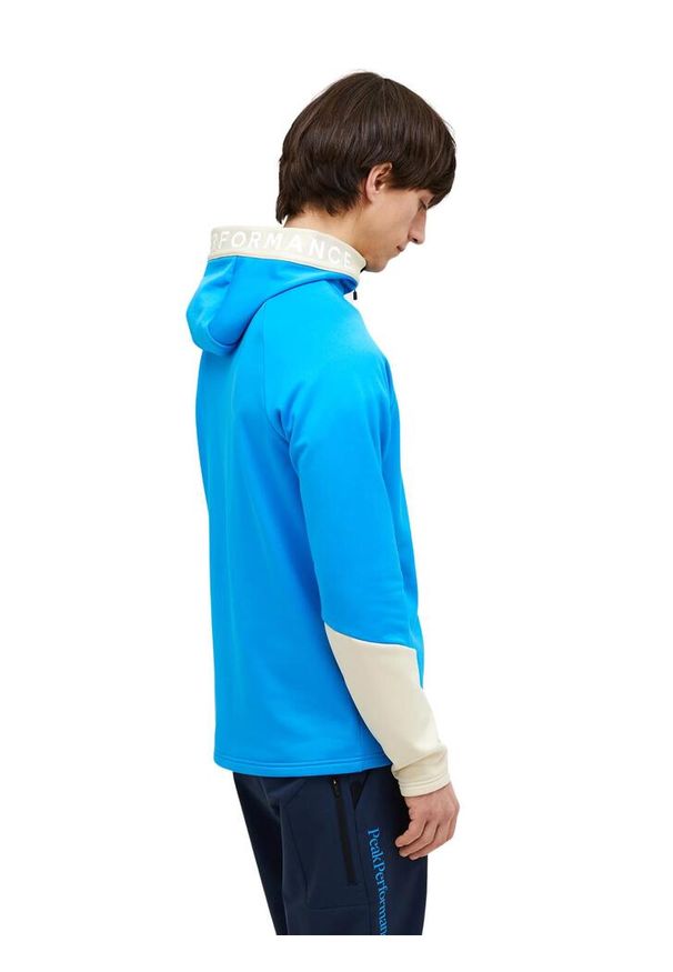 Bluza Peak Performance męska Rider Zip Hood niebieska - L. Kolor: niebieski